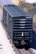 Amtrak Express Box AMTK #70001 on rear of NB Starlight